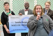 Samatha Morgan accepts Milken Award