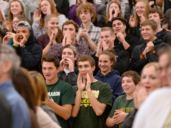 San Marin HS students chant