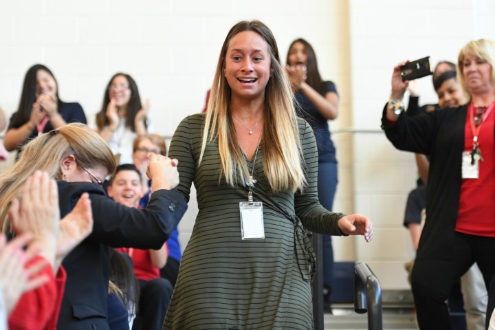 Secaucus 2017 Toni Ann Palmisano walks to front