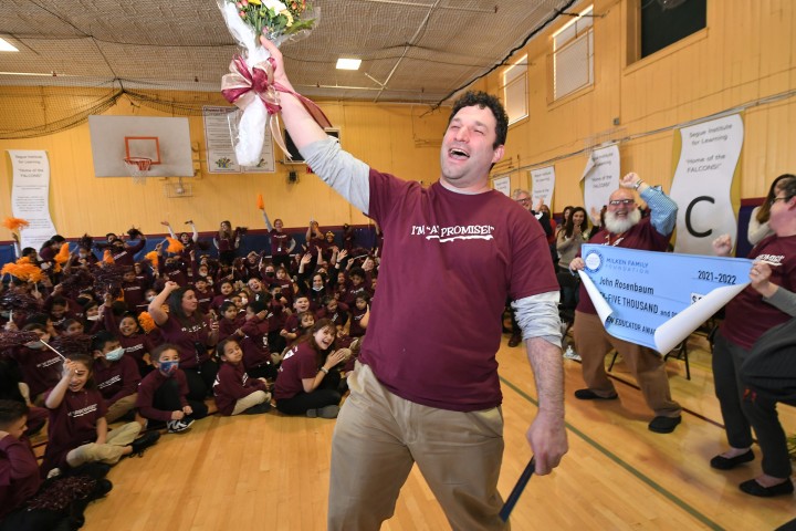 Segue John Rosenbaum cheering