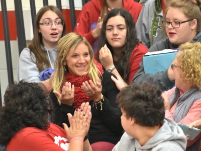 Slippery Rock 2017 Melanie Cole reaction 2