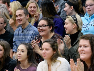 Students watch Gina Benz Milken Award