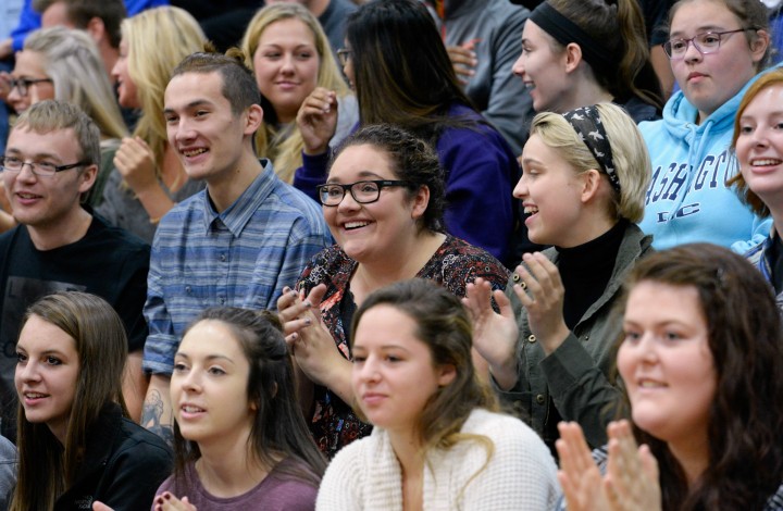 Students watch Gina Benz Milken Award