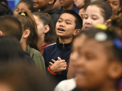 Suisun students wait for assembly