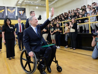 Texas governor Greg Abbott at Whittier Middle