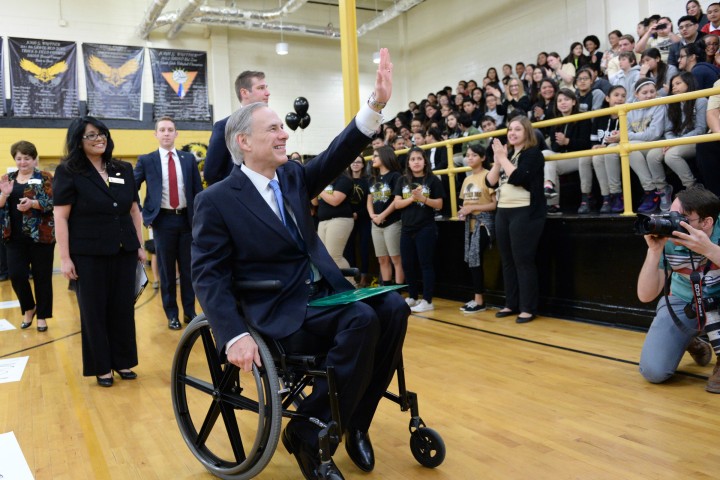 Texas governor Greg Abbott at Whittier Middle
