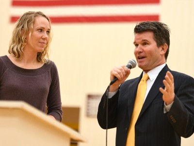 Thermopolis 2017 Greg Gallagher congratulates Shannon Hill