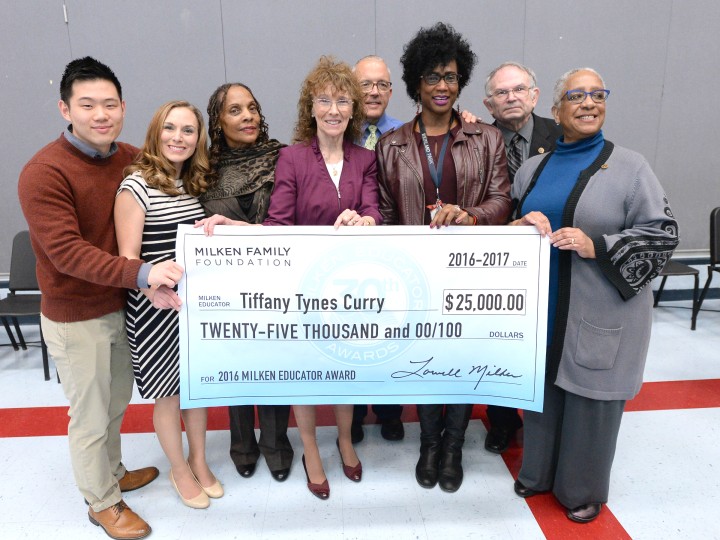 Tiffany Tynes Curry check Milken Educators