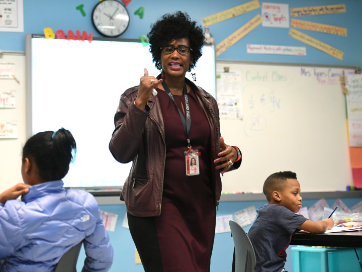 Tiffany Tynes Curry in classroom