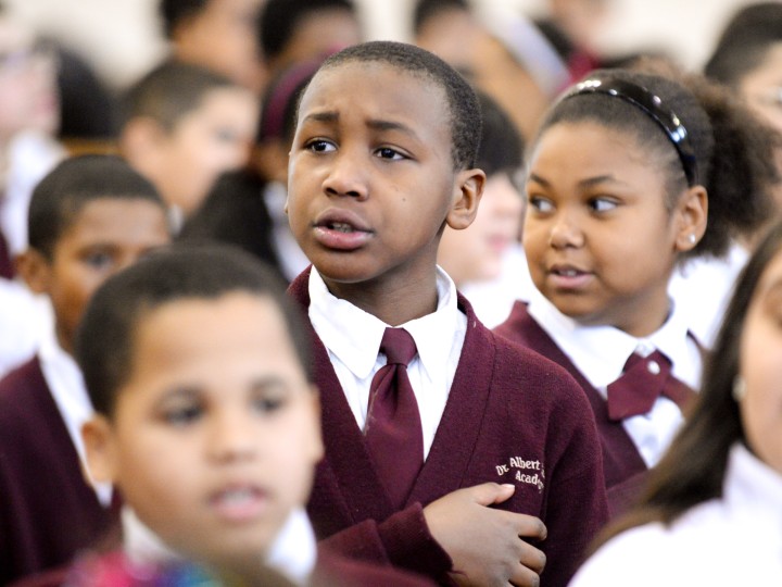 Tracy Espiritu students recite pledge