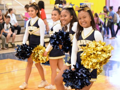 Waipahu High School cheerleaders