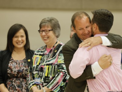 Washburn Ryan Pfeifer Brad Nicks hug