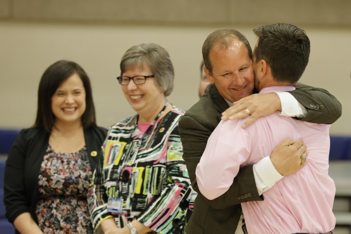 Washburn Ryan Pfeifer Brad Nicks hug