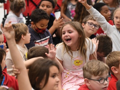 Westside students before assembly