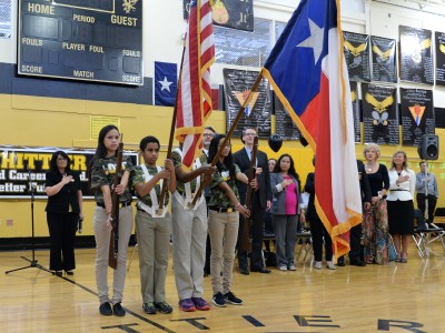 Whittier Middle color guard
