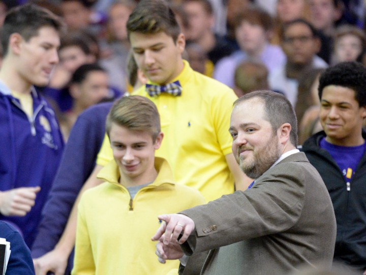 William King directing students