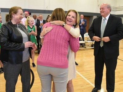 Winfield 2017 Erika Klose Shelley Moore Capito Cathy Justice Steven Paine hug