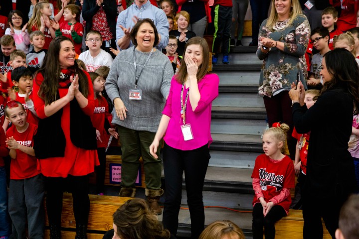 Wisconsin 2018 Sarah Compton walks to front