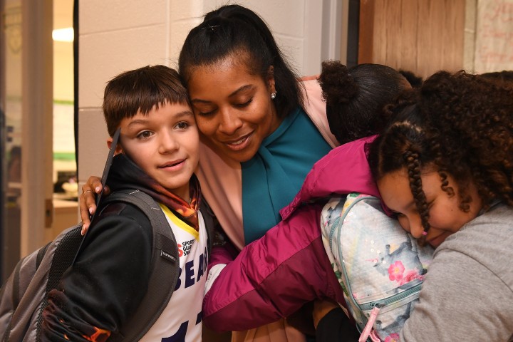 asedc kendra randle student hug