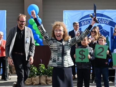 bes hudec jane foley celebrates