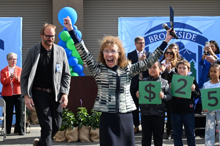 bes hudec jane foley celebrates