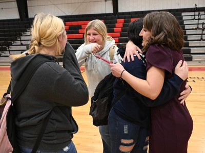 phs ashley wilkins franks student hug