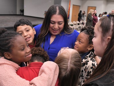 wes angelica garcia students celebrate