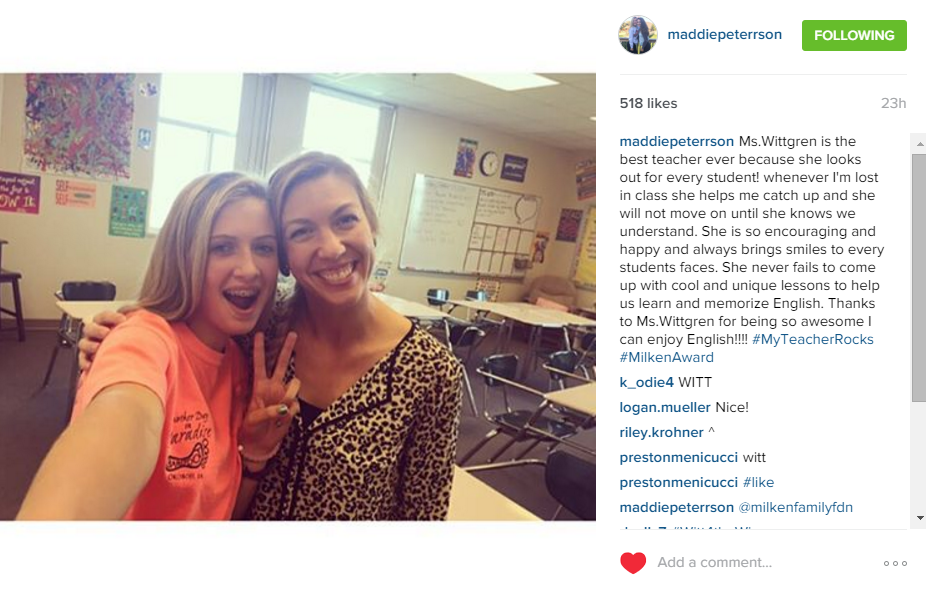 #MyTeacherRocks Instagram contest