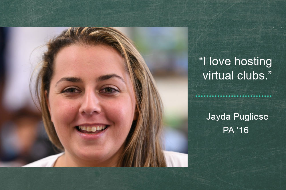 Jayda Pugliese virtual teaching quote
