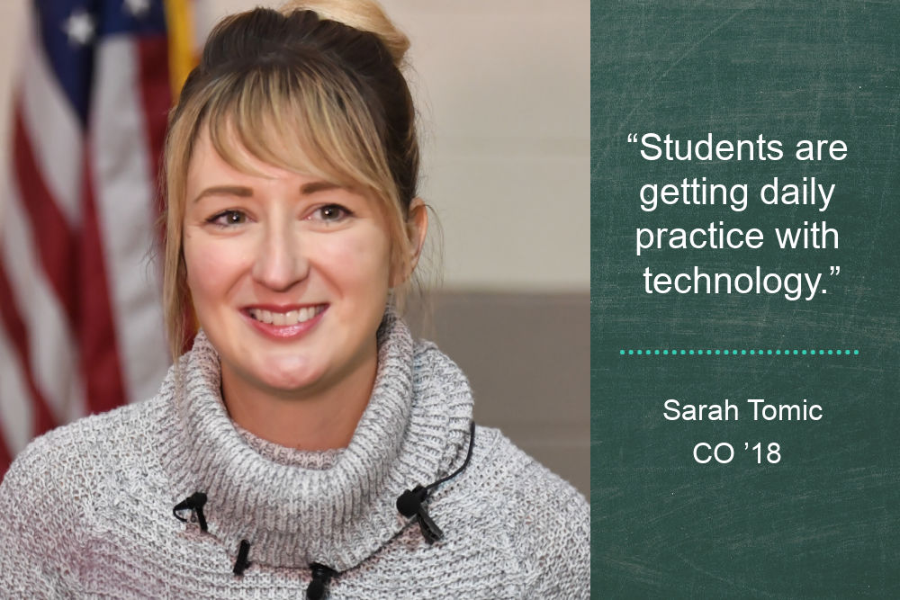 Sarah Tomic virtual teaching quote