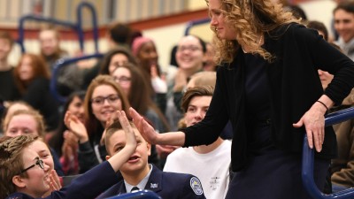 Anchorage 2017 Valerie Baalerud high five