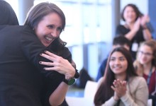 Arlington 2017 Jennifer Fuller hug from colleague