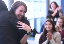 Arlington 2017 Jennifer Fuller hug from colleague