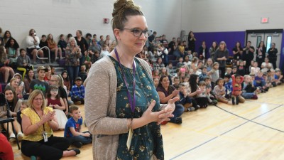 CS Caitlin Garvey walks to front