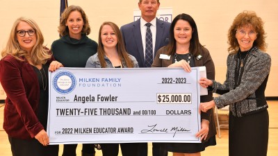 GCES Angela Fowler check