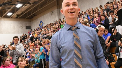 Imperial 2017 Jordan McGaughey walks to front
