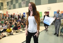 Katelyn Baker walks to front