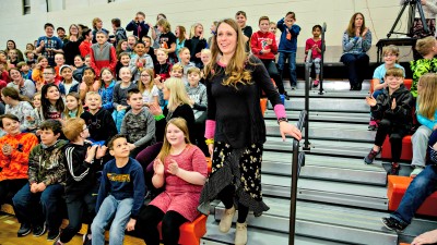 Nebraska 2018 Becky Streff walks to front