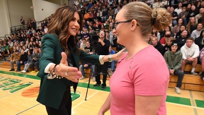 Riggs Nichole Bowman walks to front