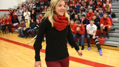 Slippery Rock 2017 Melanie Cole walks to front